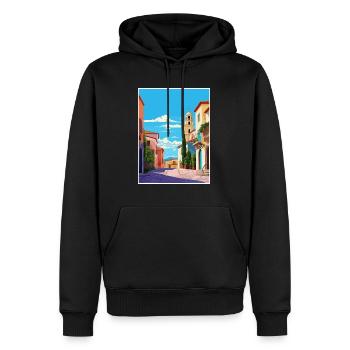 Andalousie Espagne affiche de voyage vintage WPA Souvenir - Sweat à capuche Premium bio Homme - noir - Devant - Nico (187cm)