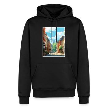 Lille Frankreich Vintage Reiseplakat WPA Souvenir - Männer Premium Bio Hoodie - Schwarz - Vorne - Nico (187cm)