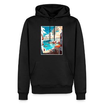 Naxos Griechenland Dekoration Vintage Reise Poster WPA - Männer Premium Bio Hoodie - Schwarz - Vorne - Nico (187cm)
