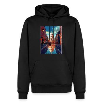 St Paul S cathédrale Londres Angleterre affiche de voyage - Sweat à capuche Premium bio Homme - noir - Devant - Nico (187cm)