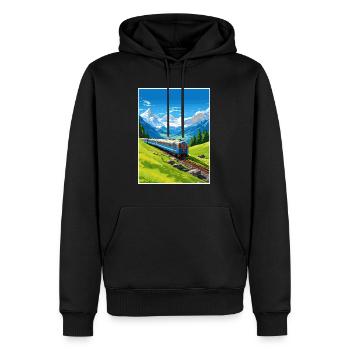 Orient Express Europa Deko Vintage Reiseposter - Männer Premium Bio Hoodie - Schwarz - Vorne - Nico (187cm)