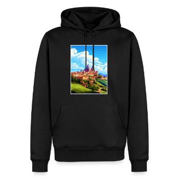 Segovia Spanien Vintage Reiseposter WPA Souvenir - Männer Premium Bio Hoodie - Schwarz - Vorne - Nico (187cm)