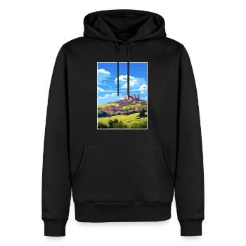 Segovia Spanien Vintage Reiseposter WPA Souvenir - Männer Premium Bio Hoodie - Schwarz - Vorne - Nico (187cm)