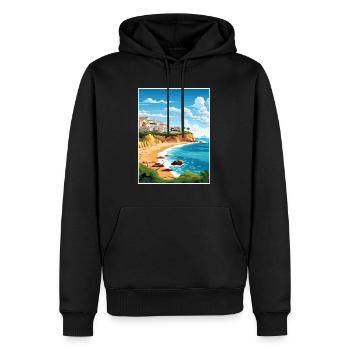 Lagos Portugal Vintage Reiseposter WPA Souvenir - Männer Premium Bio Hoodie - Schwarz - Vorne - Nico (187cm)