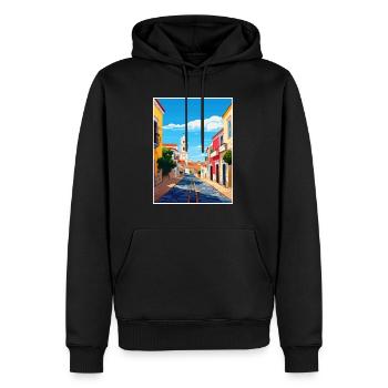 Lagos Portugal Vintage Reiseposter WPA Souvenir - Männer Premium Bio Hoodie - Schwarz - Vorne - Nico (187cm)