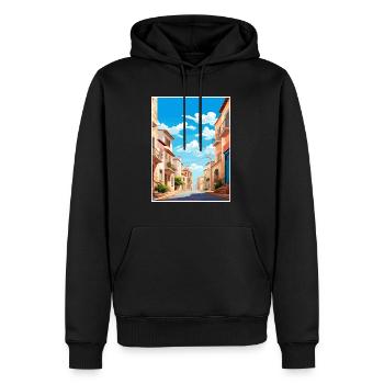 Palma Nova Spain Vintage Travel Poster Souvenir - Men’s Premium Organic Hoodie - black - Front - Nico (187cm)