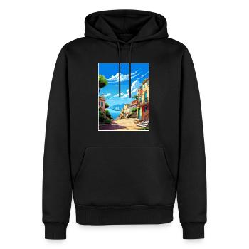 Palau Italien Vintage Reiseposter WPA Souvenir - Männer Premium Bio Hoodie - Schwarz - Vorne - Nico (187cm)