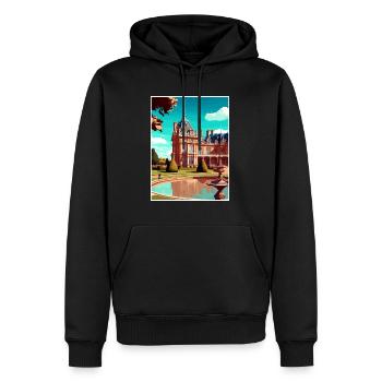 Waddesdon Manor décoration Vintage Travel Poster - Sweat à capuche Premium bio Homme - noir - Devant - Nico (187cm)
