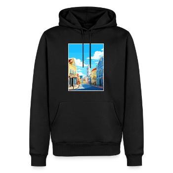 Aveiro Portugal Vintage Reiseposter WPA Souvenir - Männer Premium Bio Hoodie - Schwarz - Vorne - Nico (187cm)