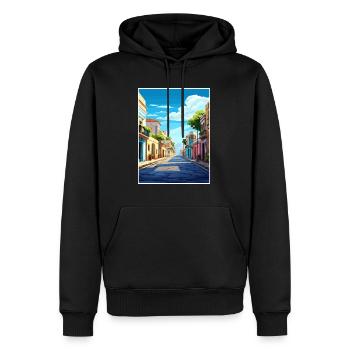 Merida Spanien Vintage Reiseposter WPA Souvenir - Männer Premium Bio Hoodie - Schwarz - Vorne - Nico (187cm)