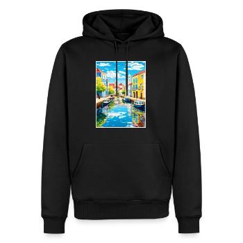 Aveiro Portugal Vintage Reiseposter WPA Souvenir - Männer Premium Bio Hoodie - Schwarz - Vorne - Nico (187cm)