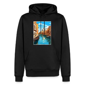 Venedig Italien Dekoration Markusplatz Souvenir - Männer Premium Bio Hoodie - Schwarz - Vorne - Nico (187cm)