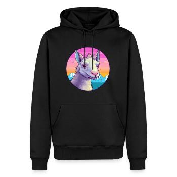 Aardvark Aquarelle Dessin Animé Kawaii Animal Animal Colo - Sweat à capuche Premium bio Homme - noir - Devant - Nico (187cm)