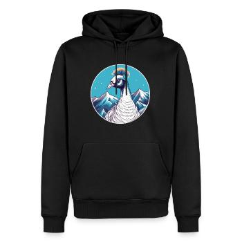 Paon Aquarelle Dessin Animé Kawaii Animal De Compagnie Animal Couleur - Sweat à capuche Premium bio Homme - noir - Devant - Nico (187cm)