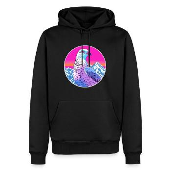 Pigeon Aquarelle Dessin Animé Kawaii Animal De Compagnie Colorf - Sweat à capuche Premium bio Homme - noir - Devant - Nico (187cm)