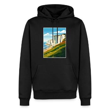 Sept sœurs Sussex Vintage voyage affiche WPA Art - Sweat à capuche Premium bio Homme - noir - Devant - Nico (187cm)