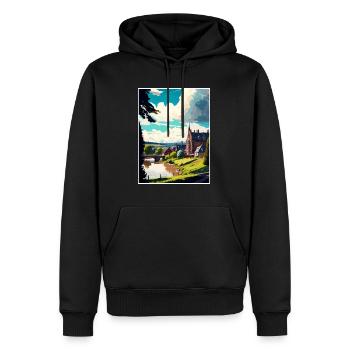 Inverness Schottland Vintage Reiseposter Souvenir - Männer Premium Bio Hoodie - Schwarz - Vorne - Nico (187cm)
