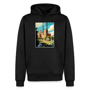 Walmer Angleterre Kent Vintage voyage affiche Souvenir - Sweat à capuche Premium bio Homme - noir - Devant - Nico (187cm)