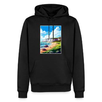 Dover England Kent Vintage Reiseposter Souvenir - Männer Premium Bio Hoodie - Schwarz - Vorne - Nico (187cm)