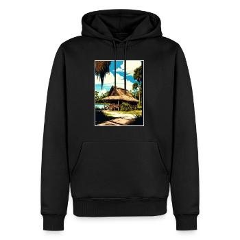De Leon Springs State Park Floride affiche de voyage - Sweat à capuche Premium bio Homme - noir - Devant - Nico (187cm)