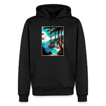 Julia Pfeiffer Burns State Park Kalifornien Reisen - Männer Premium Bio Hoodie - Schwarz - Vorne - Nico (187cm)