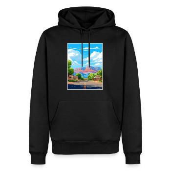Springdale Utah affiches Vintage voyage affiche WPA - Sweat à capuche Premium bio Homme - noir - Devant - Nico (187cm)