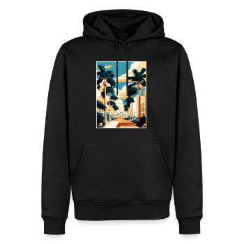 West Palm Beach Florida Vintage Reiseposter WPA - Männer Premium Bio Hoodie - Schwarz - Vorne - Nico (187cm)