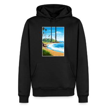 Laguna Beach Kalifornien Vintage Reiseposter WPA - Männer Premium Bio Hoodie - Schwarz - Vorne - Nico (187cm)