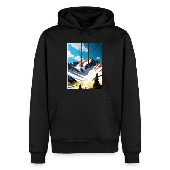 Arapahoe Basin Colorado Vintage Travel Poster WPA - Men’s Premium Organic Hoodie - black - Front - Nico (187cm)