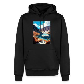 Convict Lake California Vintage Travel Poster WPA - Men’s Premium Organic Hoodie - black - Front - Nico (187cm)