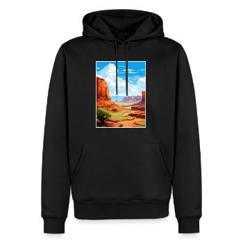 Canyonlands Nationalpark Vintage Reiseposter - Männer Premium Bio Hoodie - Schwarz - Vorne - Nico (187cm)