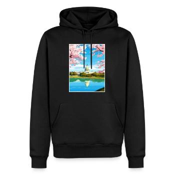 Washington Dc United States Vintage Travel Poster - Men’s Premium Organic Hoodie - black - Front - Nico (187cm)