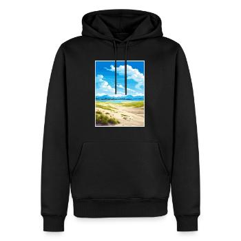 Parc national de la vallée de Kobuk Alaska affiche de voyage - Sweat à capuche Premium bio Homme - noir - Devant - Nico (187cm)
