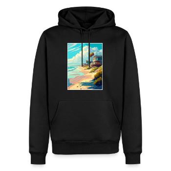 Affiche de voyage Vintage de Salt Creek Beach en Californie - Sweat à capuche Premium bio Homme - noir - Devant - Nico (187cm)