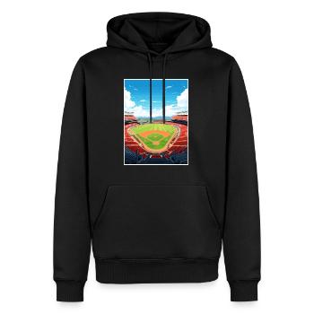 La Angels Stadium Californie Vintage affiche de voyage - Sweat à capuche Premium bio Homme - noir - Devant - Nico (187cm)