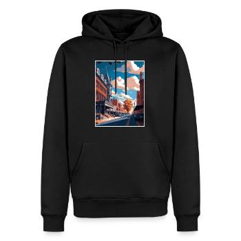 Lancaster County Pennsylvania Reiseposter - Männer Premium Bio Hoodie - Schwarz - Vorne - Nico (187cm)