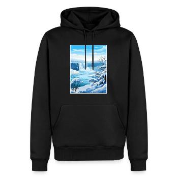 Niagara Falls État de New York Vintage affiche de voyage - Sweat à capuche Premium bio Homme - noir - Devant - Nico (187cm)