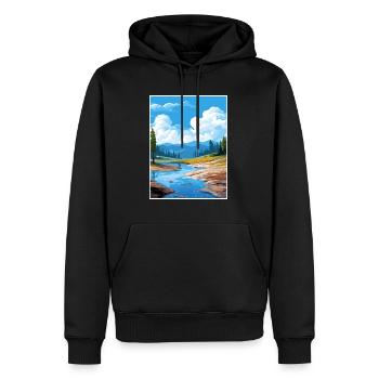 Hot Springs National Park Vintage Travel Poster - Men’s Premium Organic Hoodie - black - Front - Nico (187cm)