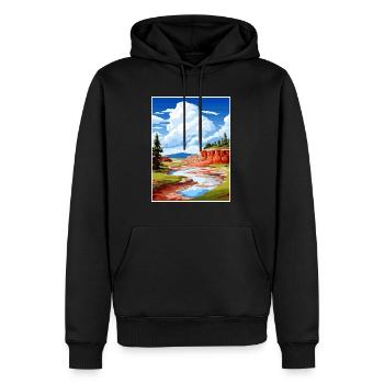 Hot Springs National Park Vintage Travel Poster - Men’s Premium Organic Hoodie - black - Front - Nico (187cm)