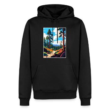 Cleveland National Forest Vintage Reiseposter - Männer Premium Bio Hoodie - Schwarz - Vorne - Nico (187cm)