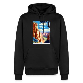 Colorado National Monument Vintage Reiseposter - Männer Premium Bio Hoodie - Schwarz - Vorne - Nico (187cm)