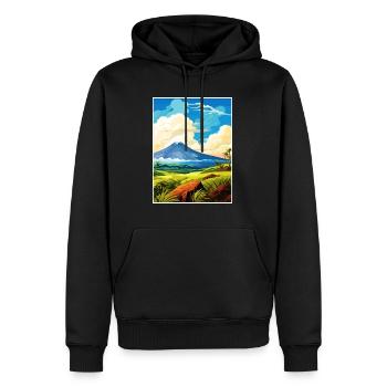 Hawai Vulkane Nationalpark Reiseposter - Männer Premium Bio Hoodie - Schwarz - Vorne - Nico (187cm)