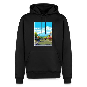 San Jose Kalifornien Vintage Reiseposter Souvenir - Männer Premium Bio Hoodie - Schwarz - Vorne - Nico (187cm)