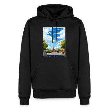 Vernal Utah affiches Vintage voyage affiche Souvenir - Sweat à capuche Premium bio Homme - noir - Devant - Nico (187cm)