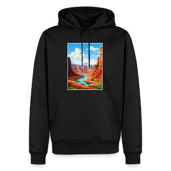Vernal Utah affiches Vintage voyage affiche Souvenir - Sweat à capuche Premium bio Homme - noir - Devant - Nico (187cm)