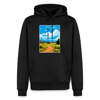 Torrey Utah affiches Vintage voyage affiche Souvenir - Sweat à capuche Premium bio Homme - noir - Devant - Nico (187cm)
