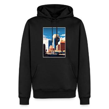 Glendale Arizona Vintage voyage affiche Souvenir - Sweat à capuche Premium bio Homme - noir - Devant - Nico (187cm)