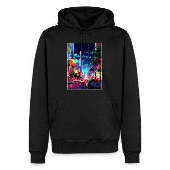 Las Vegas Nevada Vintage voyage affiche Souvenir - Sweat à capuche Premium bio Homme - noir - Devant - Nico (187cm)