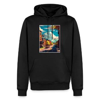 York Pennsylvania Vintage Reiseposter Souvenir - Männer Premium Bio Hoodie - Schwarz - Vorne - Nico (187cm)
