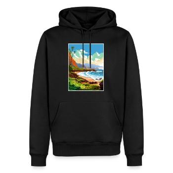 Kauai Hawaii Vintage Reiseposter WPA Souvenir - Männer Premium Bio Hoodie - Schwarz - Vorne - Nico (187cm)